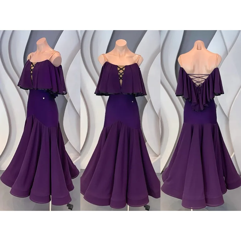 

Индивидуальный костюм для современных латинских танцев TID, женская одежда для национальных стандартных танцев, комплект платьев для соревнований по бальным танцам