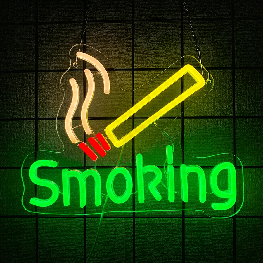 Smoking Neon Sign For Wall Dec - Vaping Shop review and price