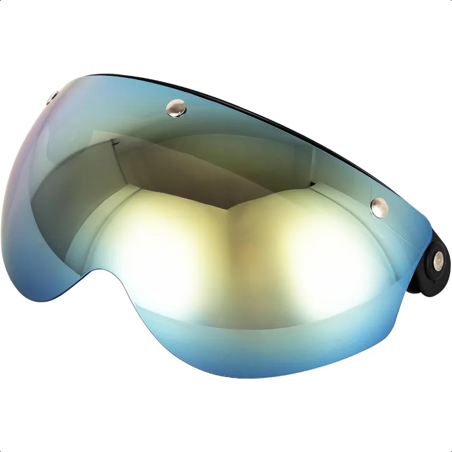 

Универсальный козырек с 3 застежками в стиле ретро для мотоциклетного шлема с открытым лицом, золотого цвета