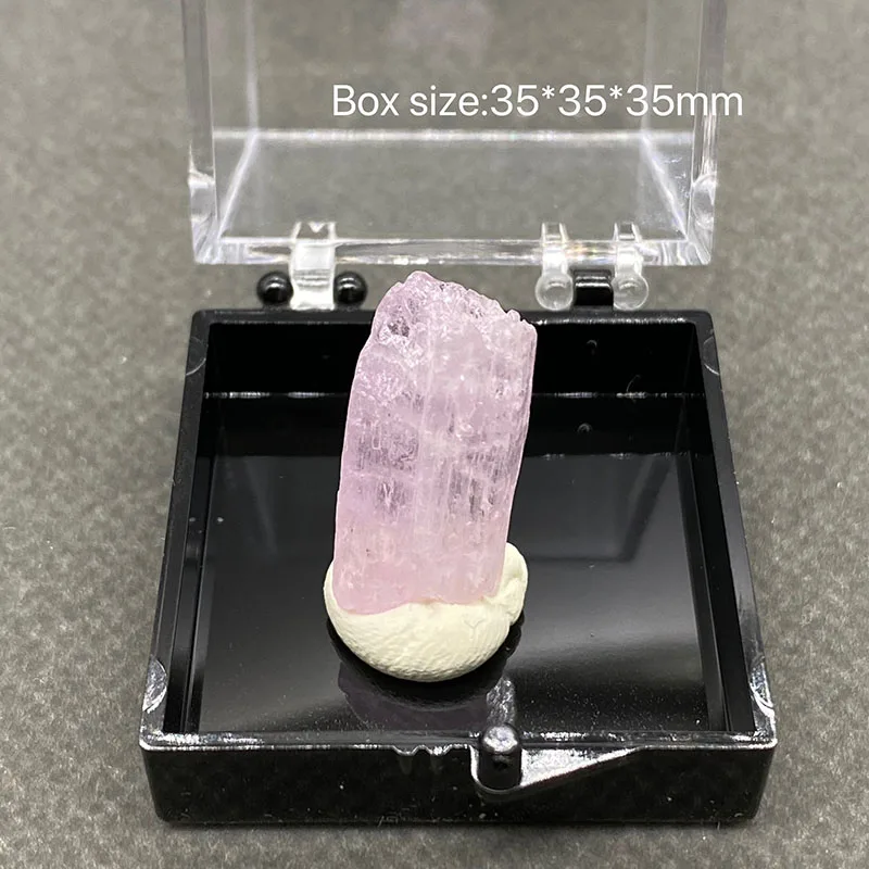 

100% натуральный афганский фиолетовый кунцит, драгоценный камень, кулон из бисера, кристалл, минеральный образец + размер коробки: 35*35*35 мм