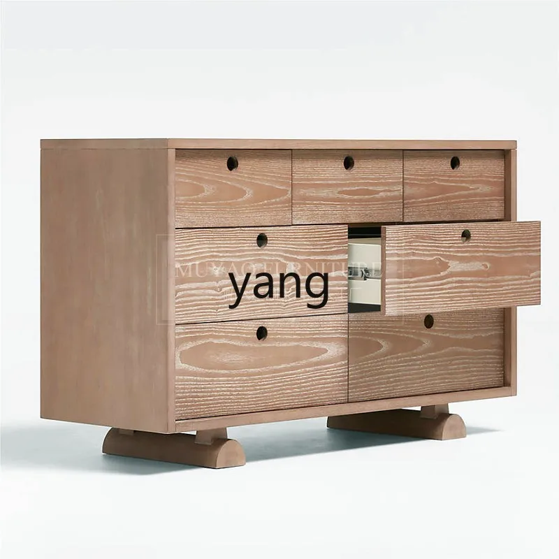 

YHM Solid Wood Bedside Storage Sideboard Entryway Cabinet