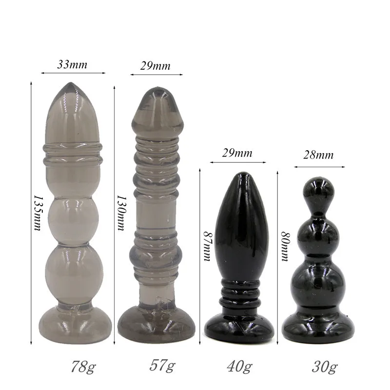 Silicone Thread Anal Plug Beads Jelly Toys Skin Feeling Dildo Adult Sex Toys for Men Sex Products Butt Plug Sex Toys for Woman