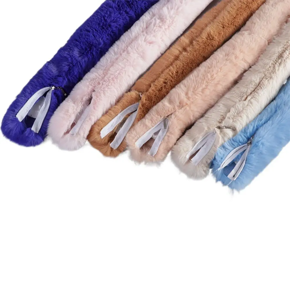 Women Faux Fur Bag Belts Plush Bag Strap Shoulder Handbag Strap Replacement Belt Fashion Bag Winter Warm Handles With Zipper