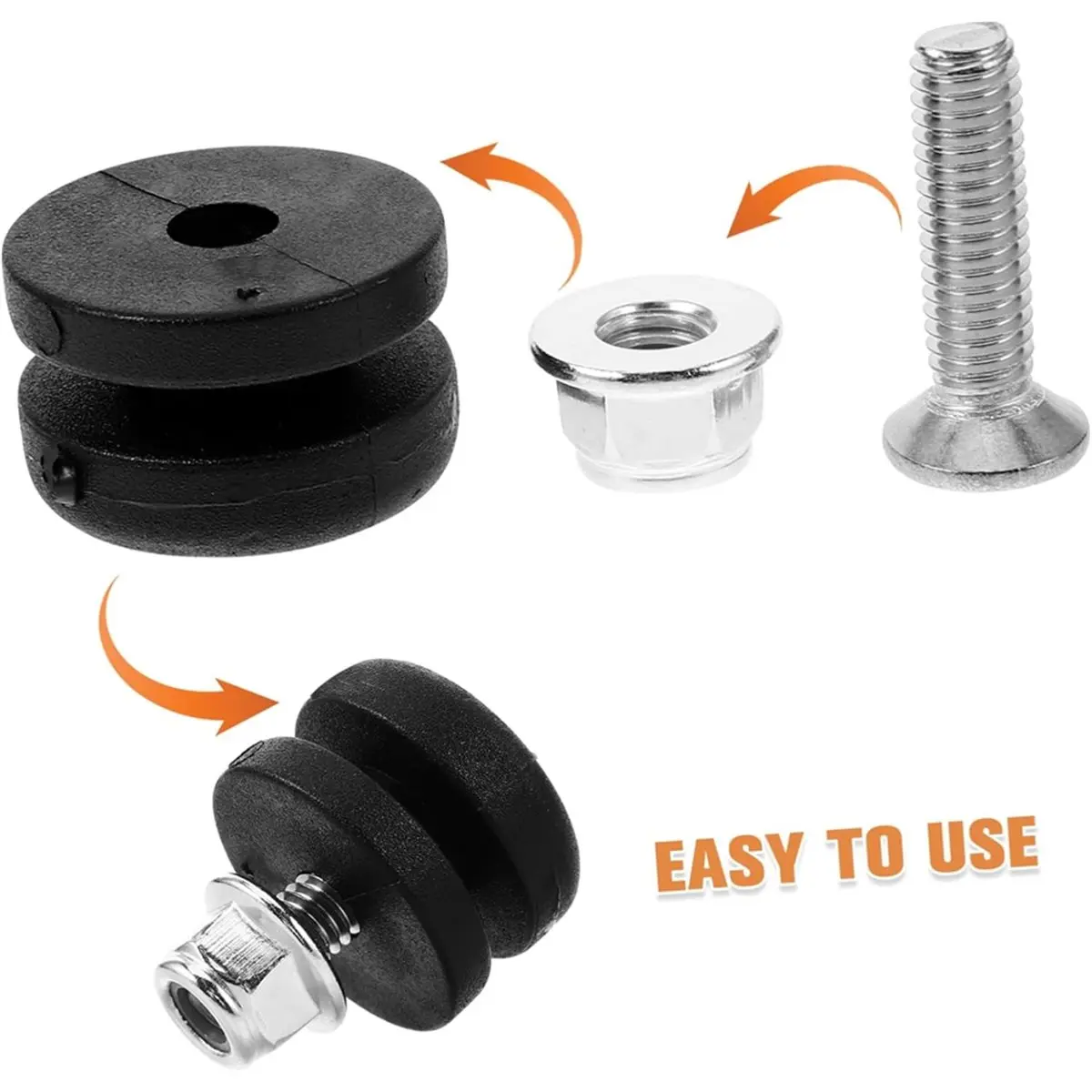 DT35BG 4pcs Bushing Pad for Trunk Dirt Bike Pads Spacers Rear Luggage Case Pad Motorbike Supply Trunk Bracket Base Plate