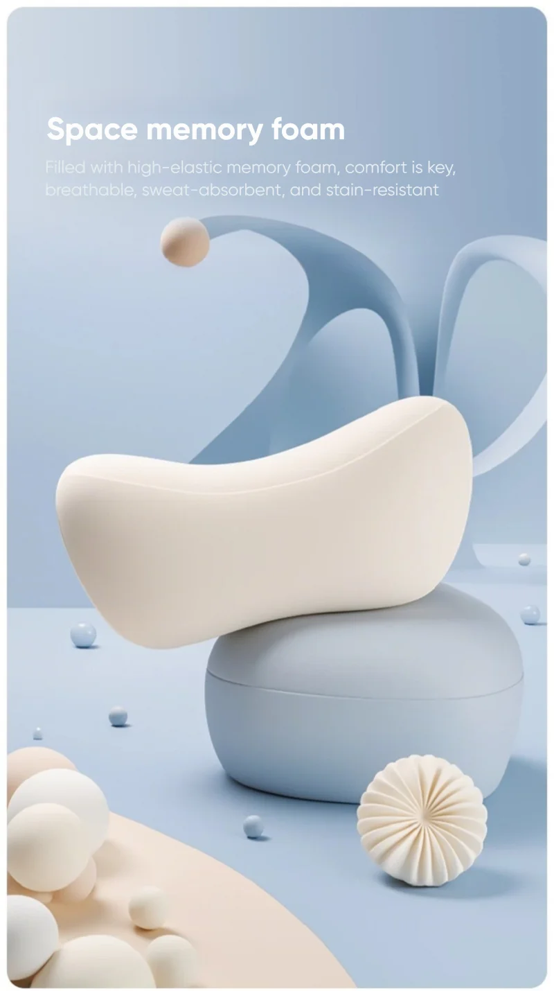 TazerApex Auto-Kopfstütze Universelles Reisekissen 3D Nackenkissen Nackenschutz Weiches Flauschiges Komfortables Nackenkissen Auto-Zubehör – Detail 5