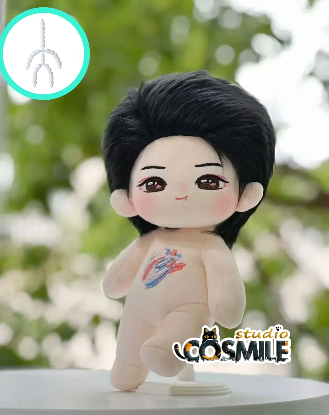 The Untamed Xiao Zhan Wei Wuxian Overalls Newsboy Costume Stuffed Plushie 20cm Plush Doll Body Skeleton Clothes GG Mar