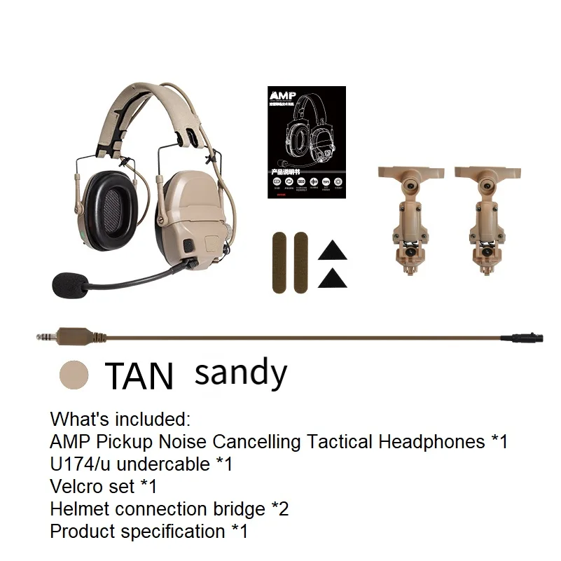 FMA New AMP Digital Pickup Noise Reduction Communication Tactical Headset Shooting Hearing Protection Earmuffs