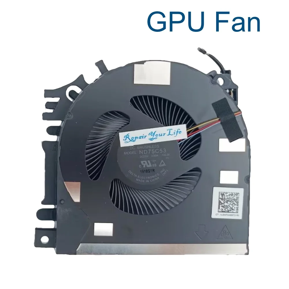 Imagem -06 - Ventilador de Refrigeração Portátil para hp Zbook Fury 15 g7 g8 Estação de Trabalho Móvel Notebook Cpu Gpu Cooler Nd75c52 19l05 Nd75c53 -19l06 M17046