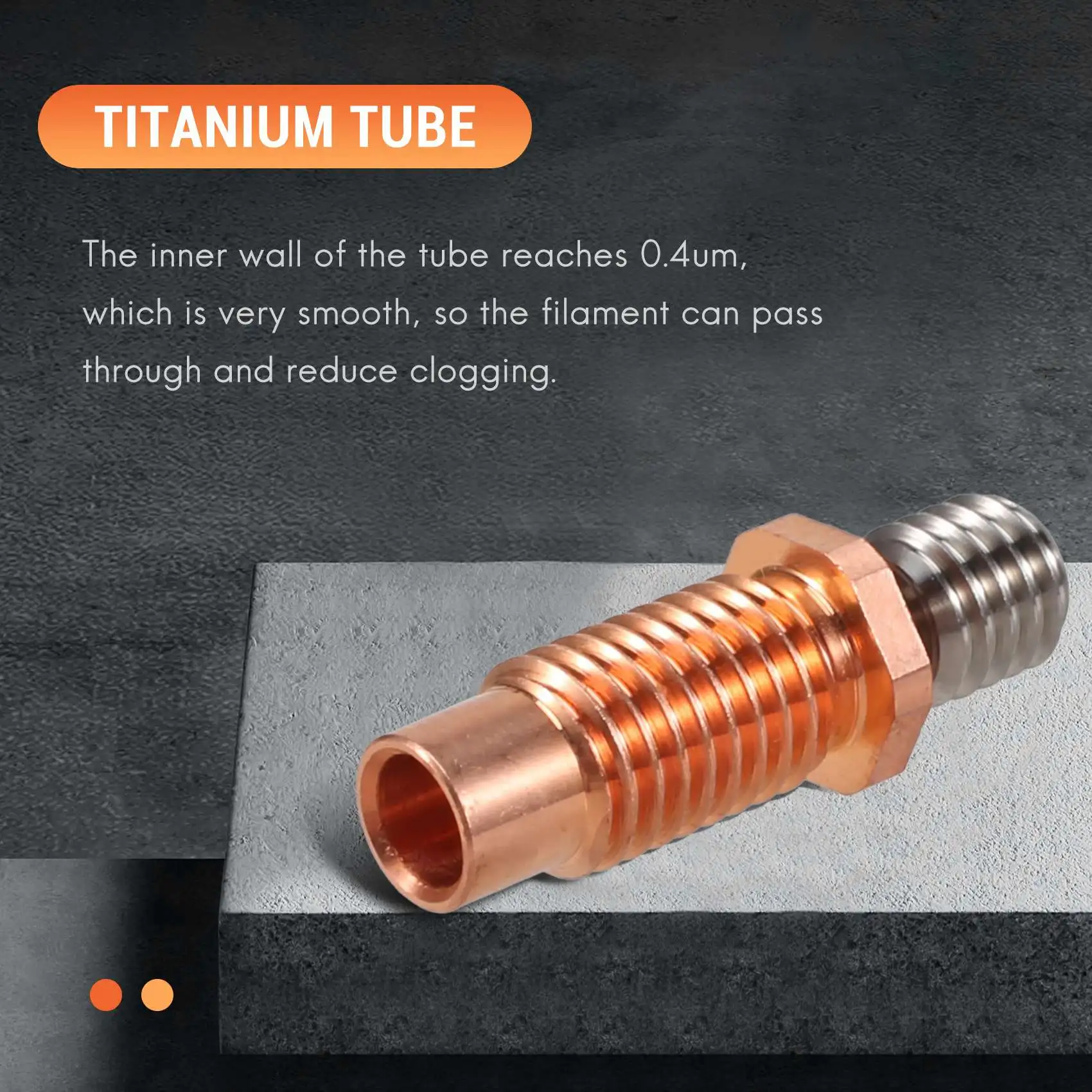 All-Metal Bi-Metal V6-TCrazy Heatbreak, titânio e cobre 3D impressora bocal, garganta bimetálica para 1.75mm V6 Hotend aquecedor