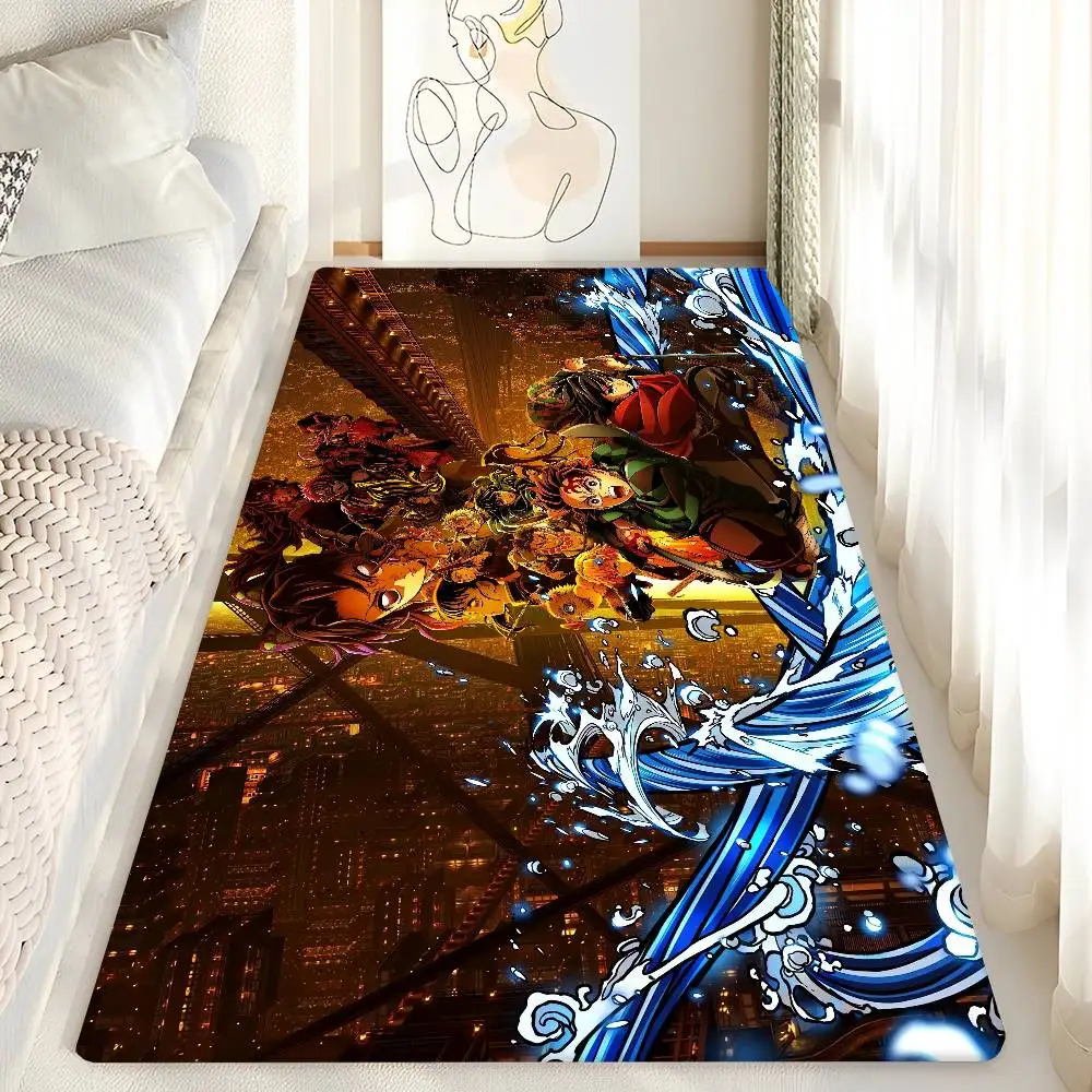 Anime A-Anime D-Demon S-Slayer Kitchen Mat Nordic Style Bedroom Living Room Doormat Home Balcony Anti-Slip Welcome Rug