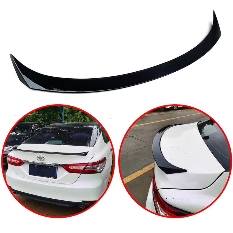 

High Quality ABS For Toyota Camry 2018 2019 2020 2021 2022 Rear Wing Spoiler Glossy Black Or Carbon Fiber Look Car Body Kit