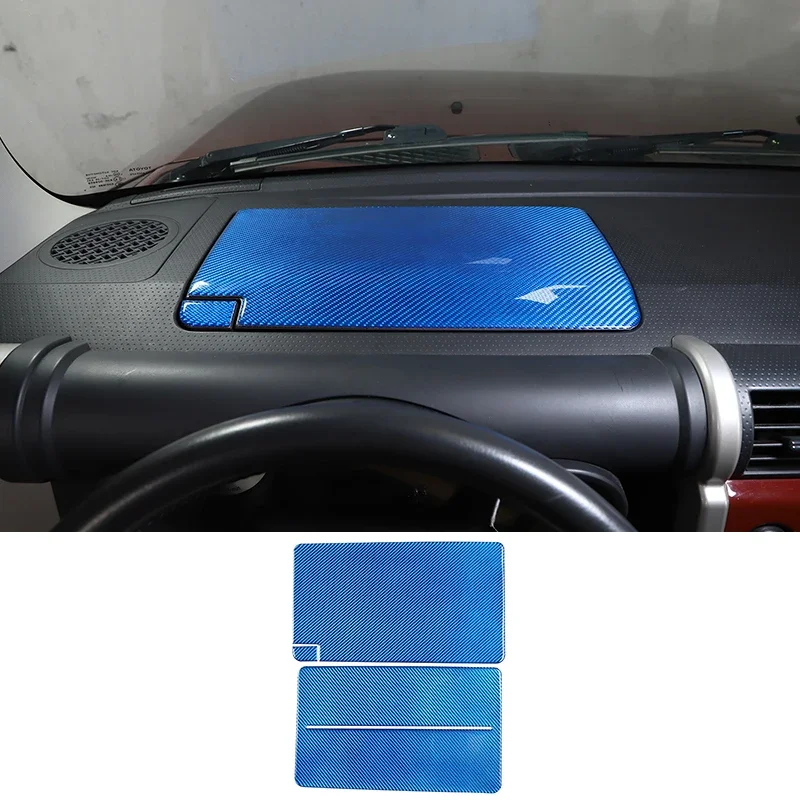 For 2007-2021 Toyota FJ Cruiser Soft Carbon Fiber Car Meter Storage Box Panel Cover Sticker Car Interior Protection Accessories