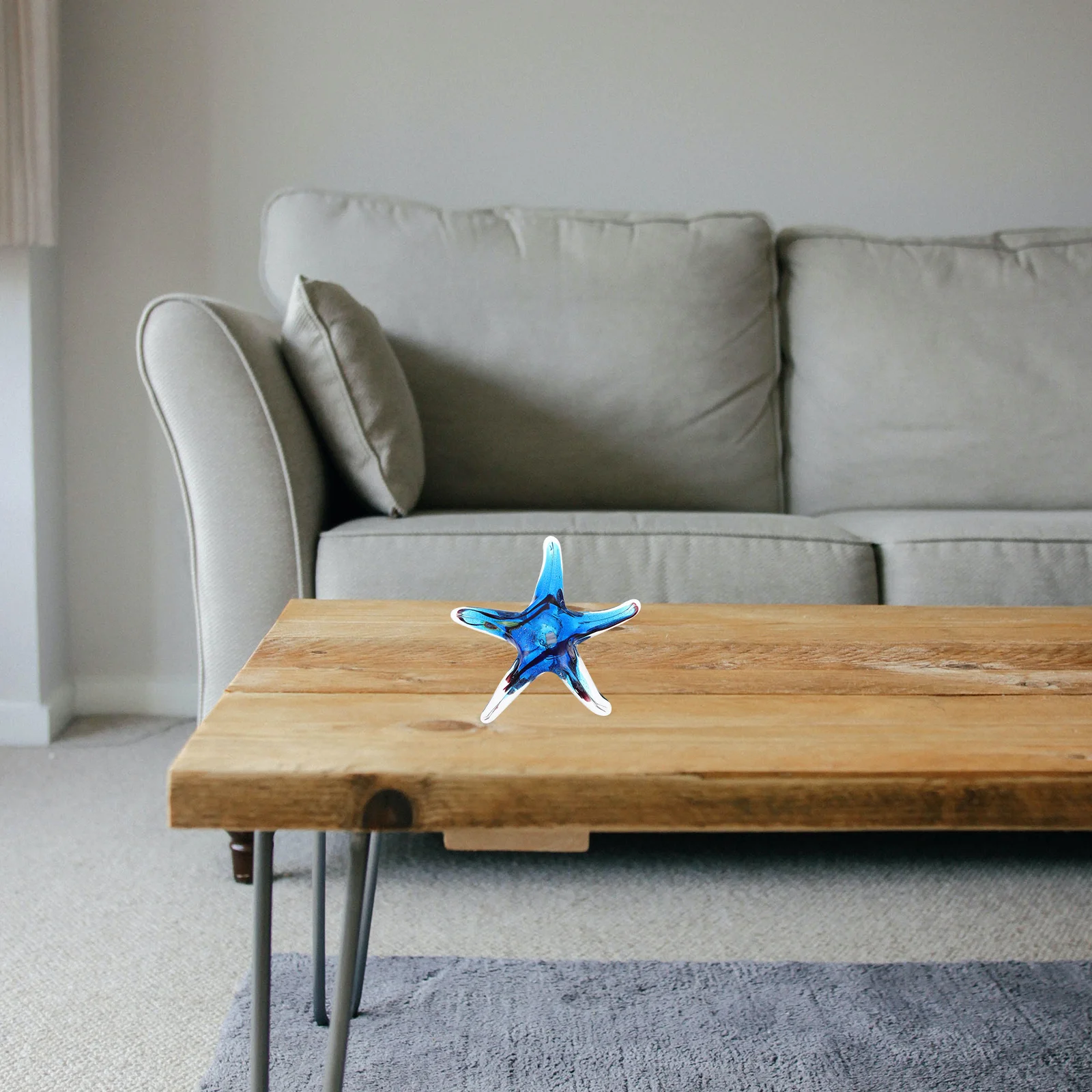

Creative Colorful Glass Sea Star Decor Exquisite Shaped Desktop Ornament Unique Glass Craft Indoor Decor