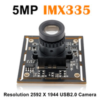 5MP IMX335 CMOS Sensor Low Illumination 30FPS 90° Degree USB Camera Module  MJPEG, YUY2 ,UVC Plug And Play