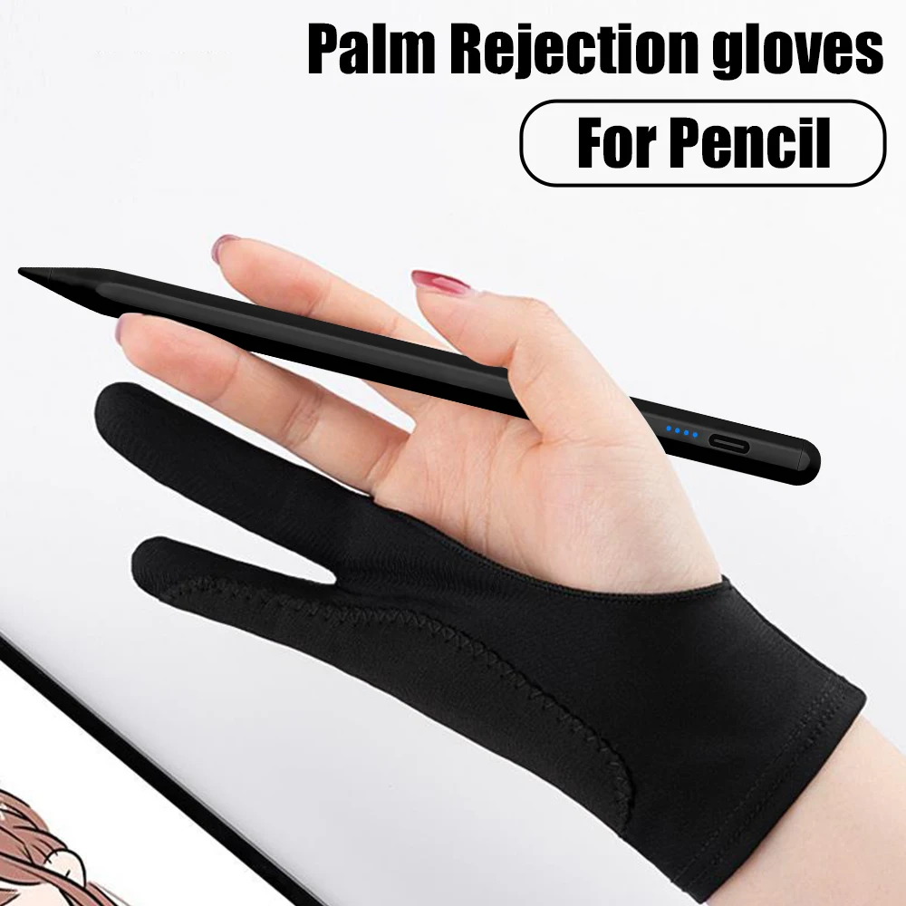 Anti-touch Two-Fingers Hand Painting Gloves For Tablet Digital Board Screen Touch Drawing Anti-fouling Oil Painting Art Supplies