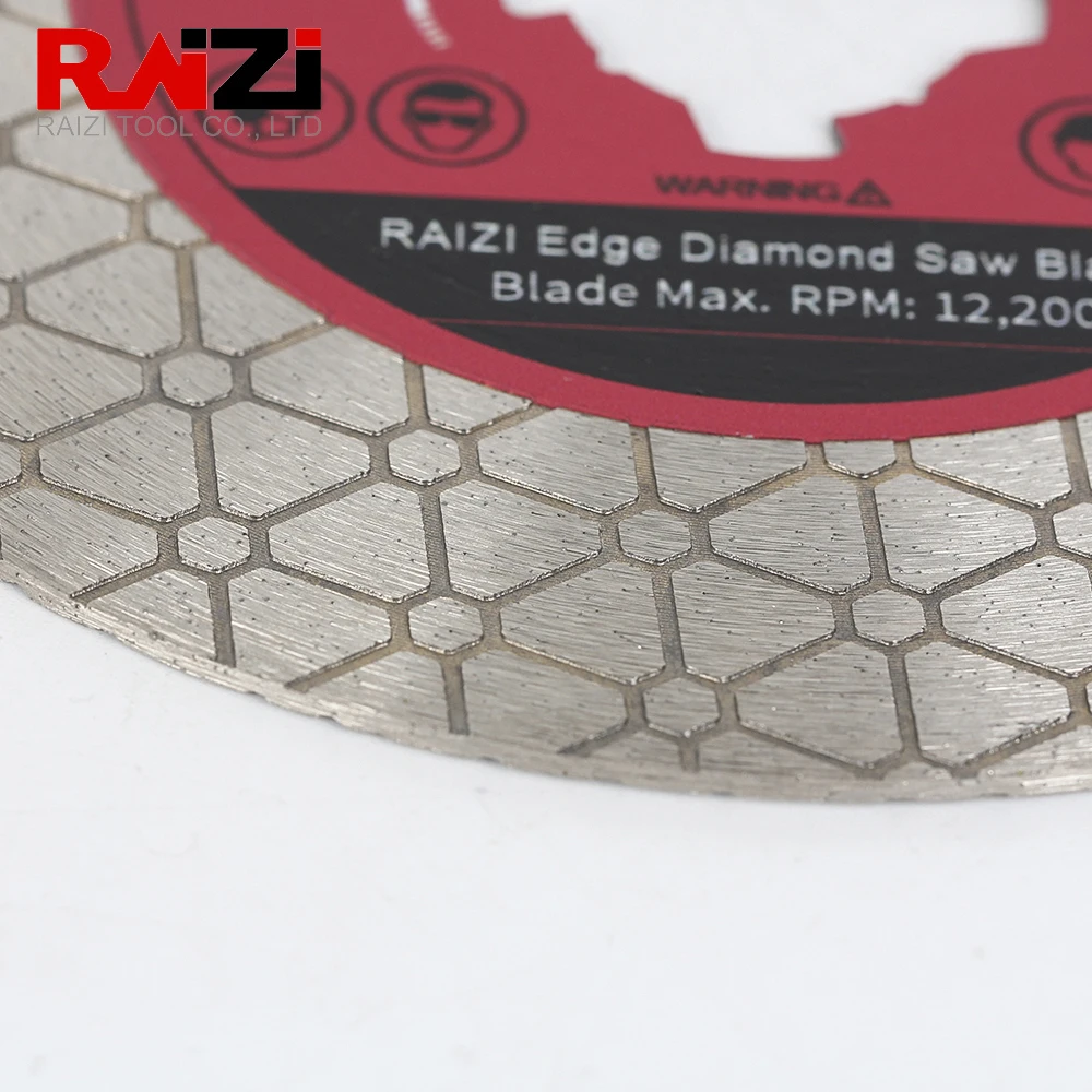 Raizi disco da taglio diamantato X-lock da 125mm per piastrelle in gres porcellanato triangolo in marmo ceramico mola a doppia faccia taglio di piastrelle