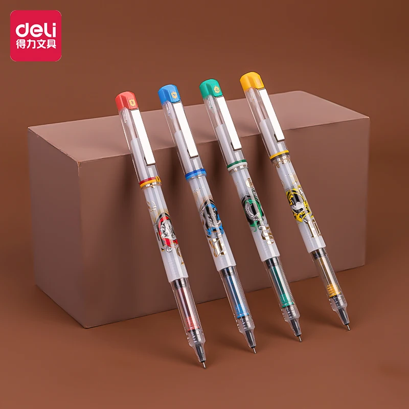 

Deli 4pcs 0.5mm Black Ink Harry Potter Gel Pen Straight-liquid Ballpoint Pen Office Pen Stationery School Supplies Signing Pen