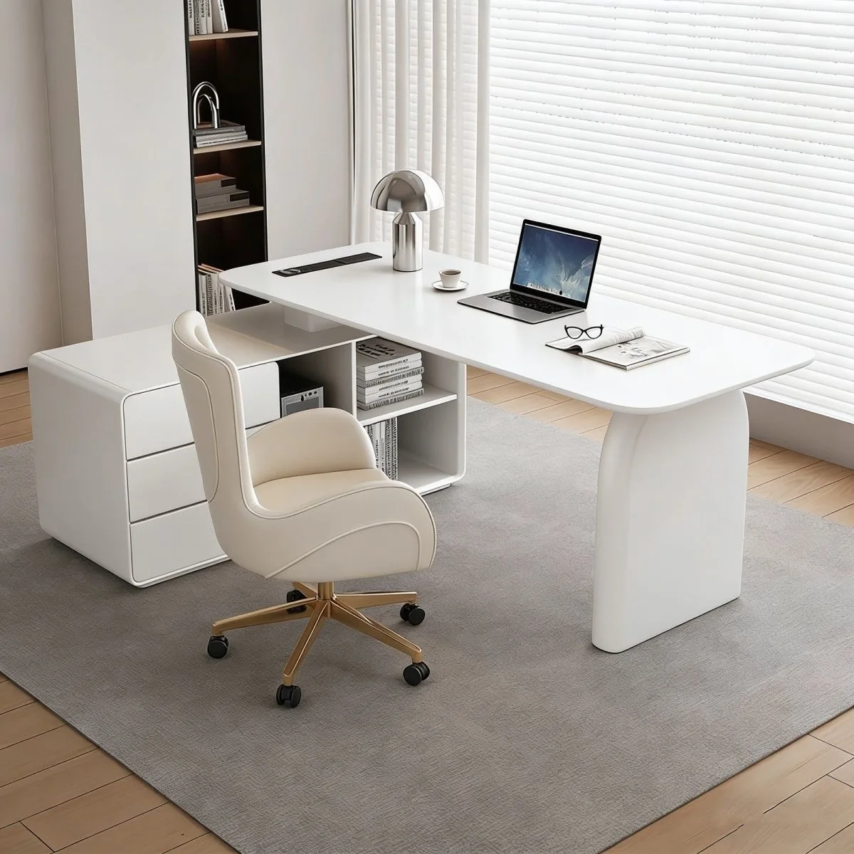 Italian Minimalist Desk Piano Paint Simple Modern Study Desk Beauty Salon Medical Beauty Consultation Reception Table And Chairs