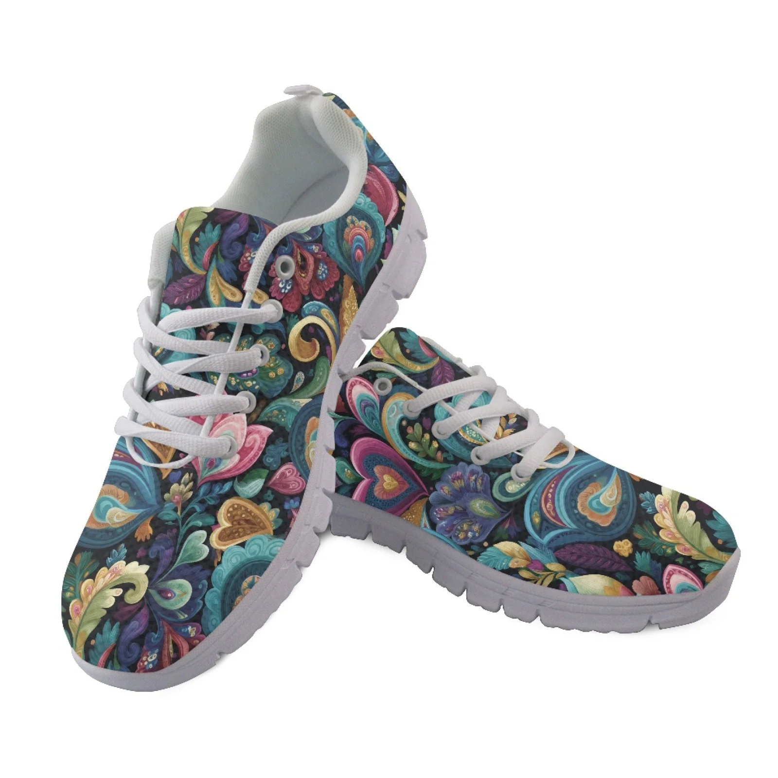 Coloranimal Anti-Slip Breathable Running Shoe for Men Sneaker Women Running Sport Shoes for Tennis Colorful Paisley