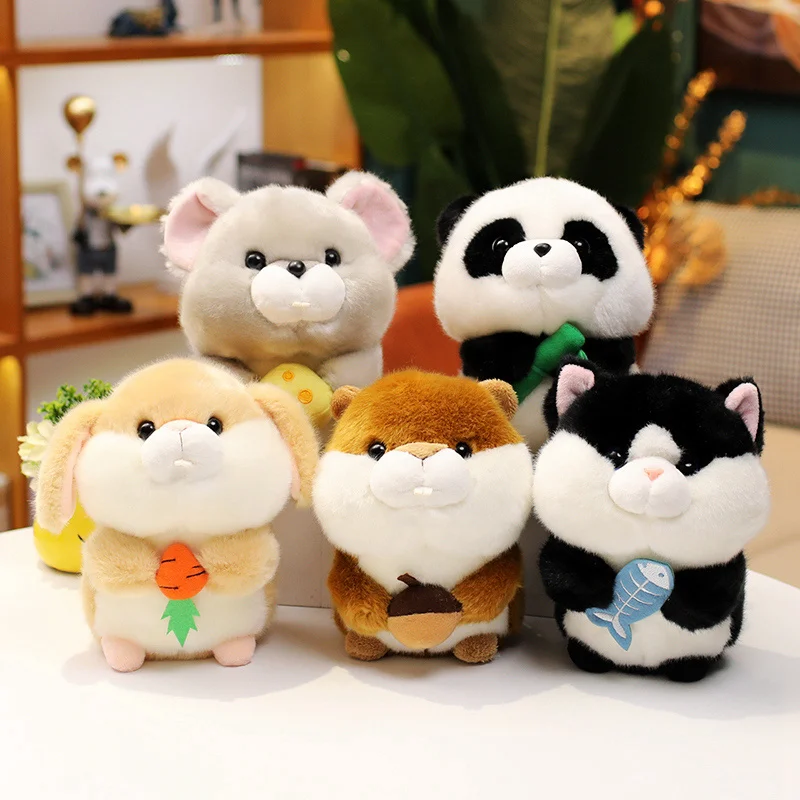 

Kawaii Stuffed Animals Plush Toy Cute Squirrel Panda Rabbit Cat Plushies Doll Cartoon Soft Kids Babys Toys for Girls Boys Gifts