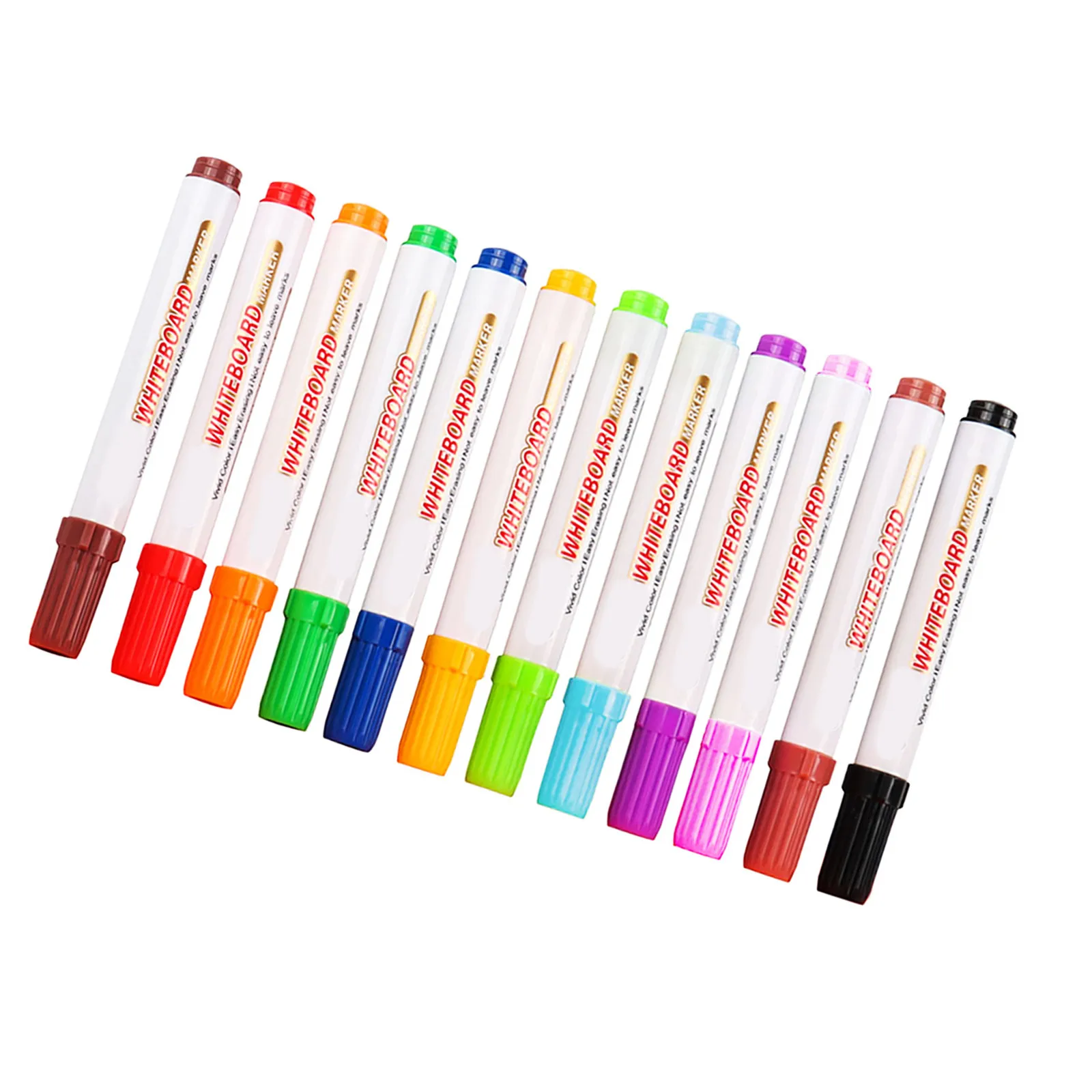 

12Pcs Whiteboard Eraser Pens Multi Colored Washable Ink for Classroom Presentations Brainstorming Sessions Portable Dry Erase