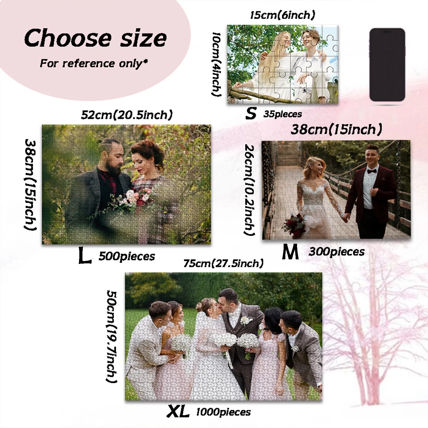 Personalized Wooden puzzle pieces that can upload photos on their own Couples, family creative gifts, souvenir puzzles view 5