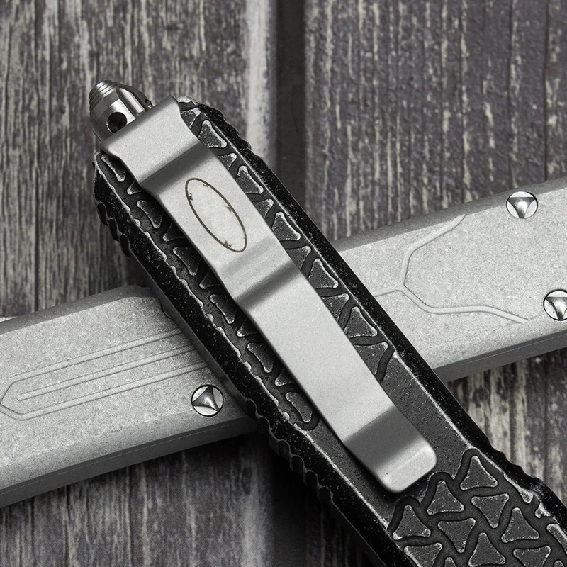UT Tactical Beard Comb Custom OTF Excellently Designed Stone Washed Aviation Aluminum Handle Pocket Cool EDC Tools