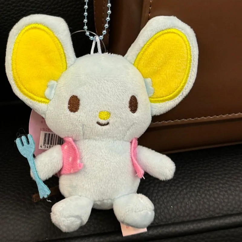 

Adorable Flandre Mouse Figure with Fork Detail Purse Hanging Ornament Soft Stuffed Animal for Backpacks Bag Charm Accessory