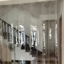 Customizable Transparent PVCplastic Curtains for Wind Resistant Sliding Curtains for Thermal Insulation Door Windows and Screens