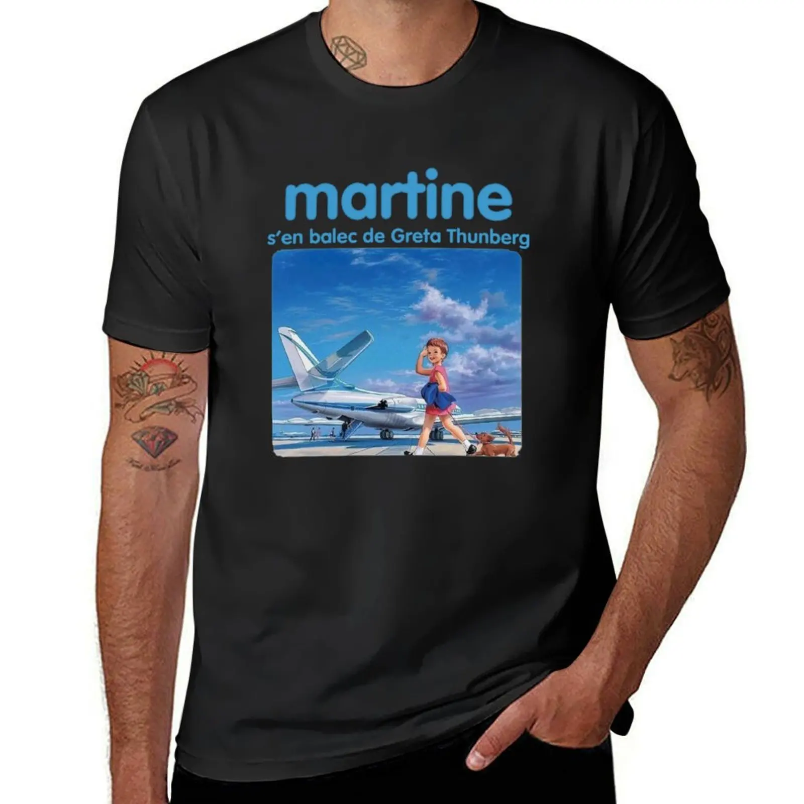 Martine gets rid of Greta Thunberg T-Shirt quick drying anime Blouse t shirts for men graphic