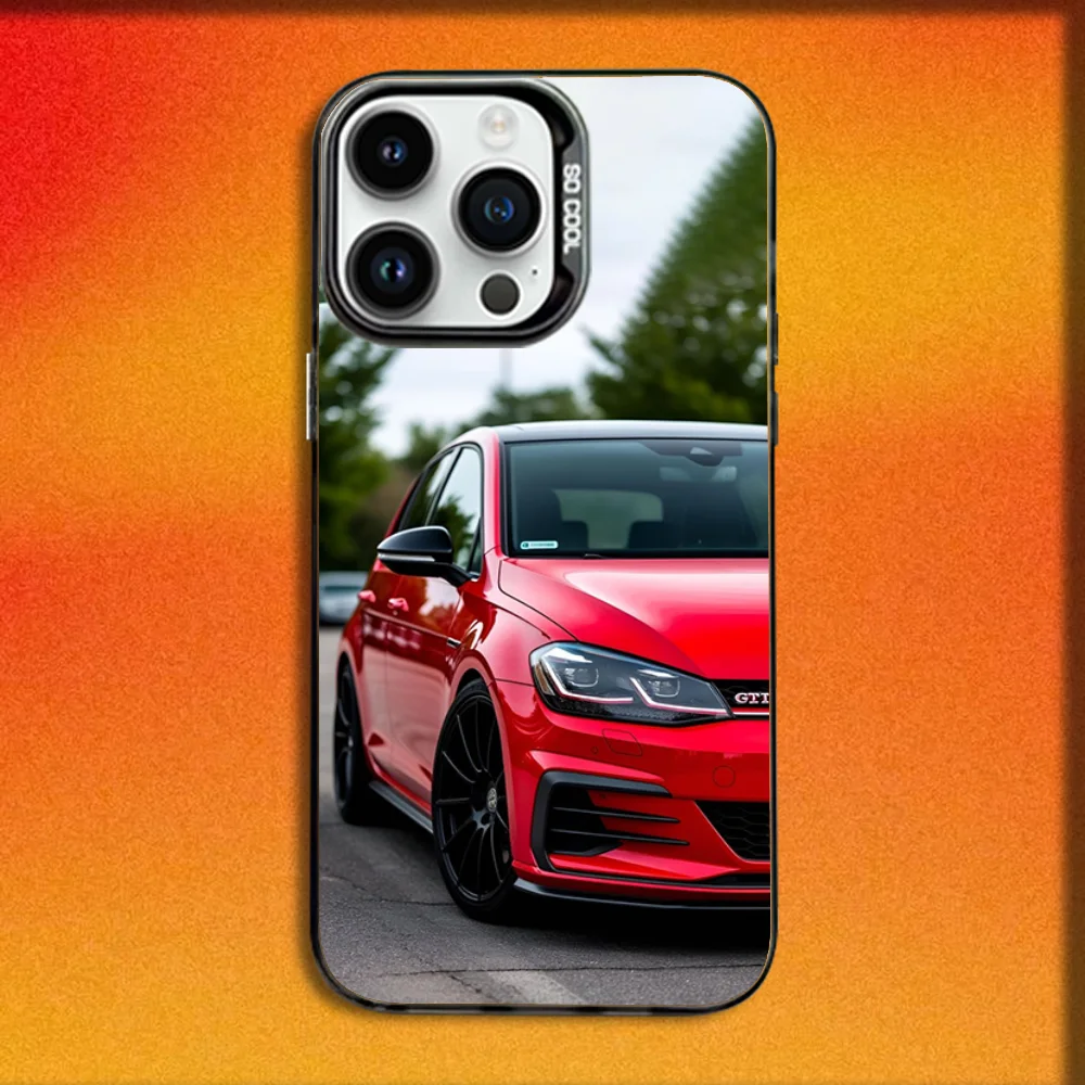 Car G-Golf R 7 GTI Phone Case For iPhone 16,15,14,13,12,11,Mini,Pro,E,MAX Black Candy Matte Shockproof Cover view 6