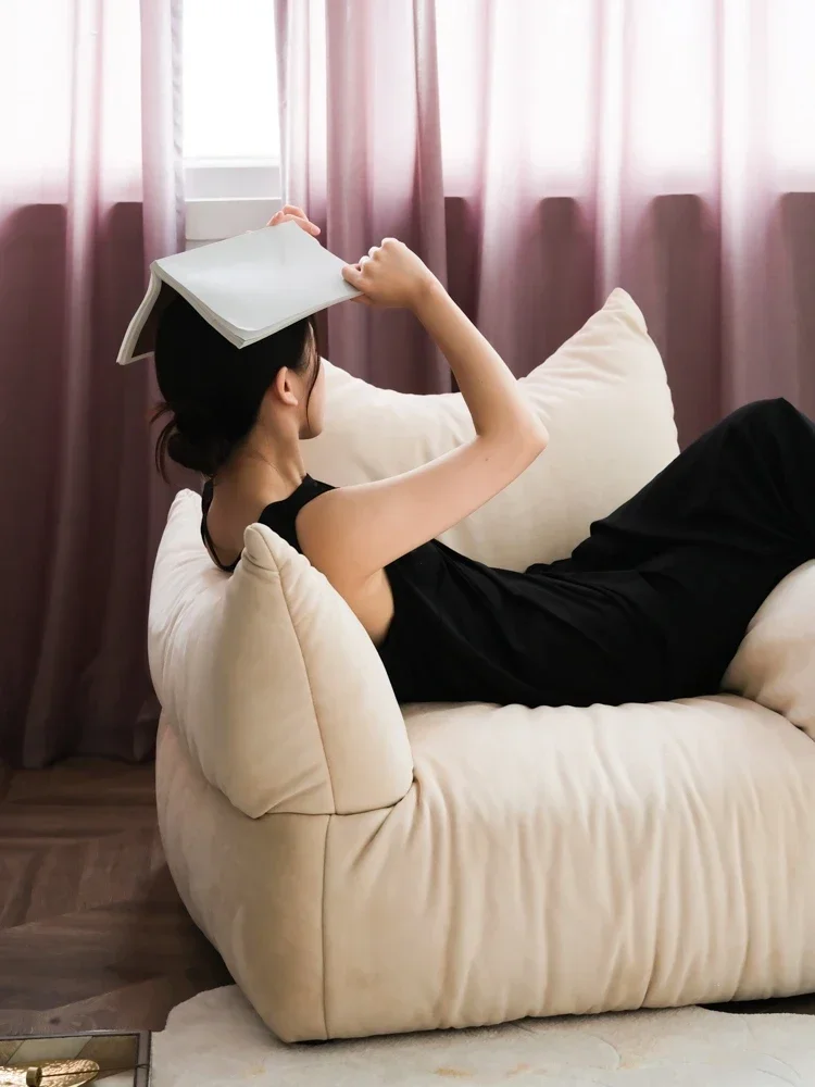 

Medieval horn floor-to-ceiling lazy sofa/cream beige liv ing roo m bedroom armrest single cha ir outdoor