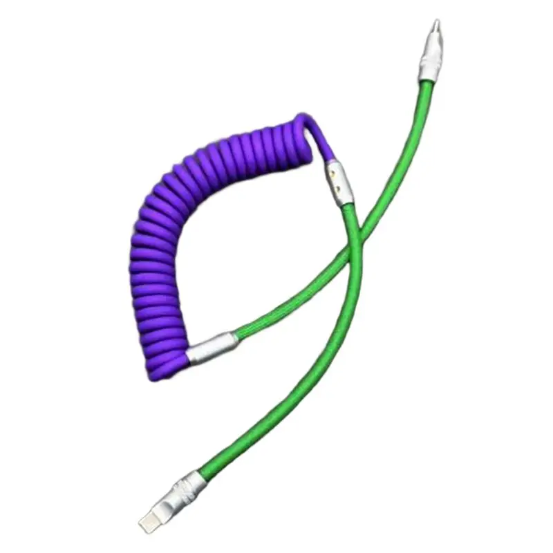 B29C-Super Fast Charging USB C Data Line Type C To Type C Cable Spring Design