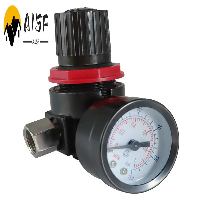 

A15F-HVLP Sprayer Air Regulator Pressure Gauge & 1/4In Mini Inline Air Filter Separator Adjust Air Pressure Regulator Gauge Dura