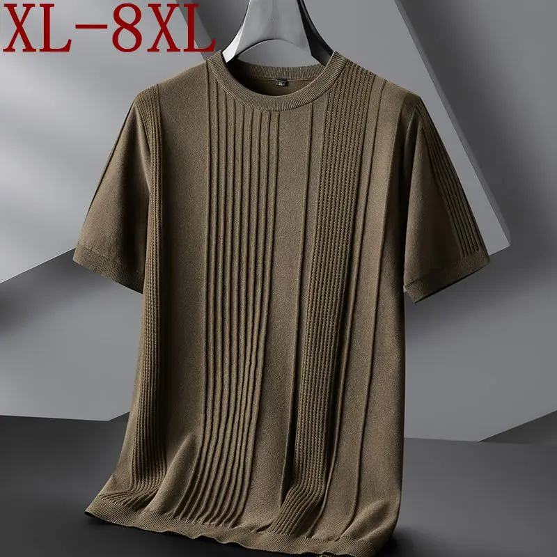 8XL 7XL 6XL 2023 New Fall Winter High End Luxury Cashmere Sweater Men Short Sleeve Mens Pullover Sweaters Soft Warm Pull Homme