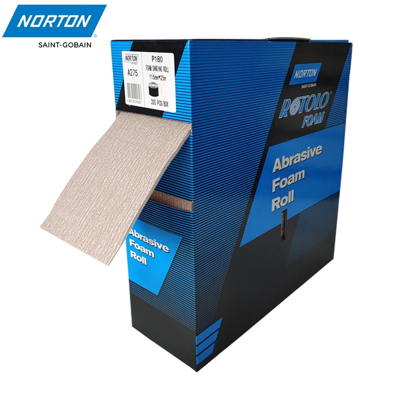 NORTON Abrasive Sponge Sandpaper 115*125mm Elastic Foam Abrasive For Automotive Wood Metal Grinding