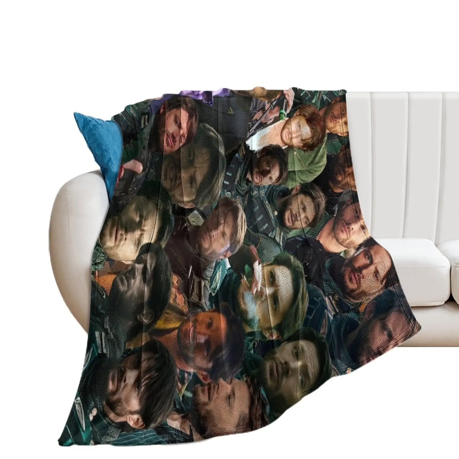 

Jensen Ackles Photo Collage 2 Throw Blanket Blankets For Sofas Luxury Brand Furrys Blankets