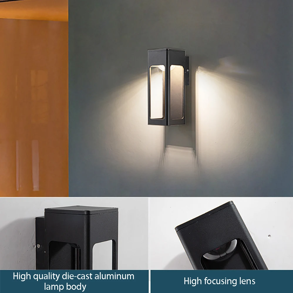 Lampe de matériaux en aluminium imperméables IP65 d'intérieur/extérieur de style minimaliste moderne de la AC85-265V 12W de mur de LED pour l'éclairage à la maison