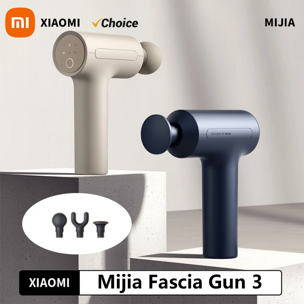 

New Xiaomi Mijia Fascia Gun 3 Muscle Massage Gun Dual Mode 2450mAh 3 Massage Heads 25KG 10mm Thrust Shoulder and Neck Relaxation