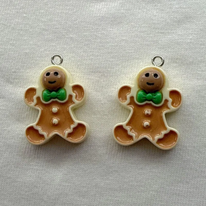 10pcs Christmas Cartoon Series Resin Pendant DIY Jewelry Accessories Jewelry Making Earrings Necklace Keychain view 3