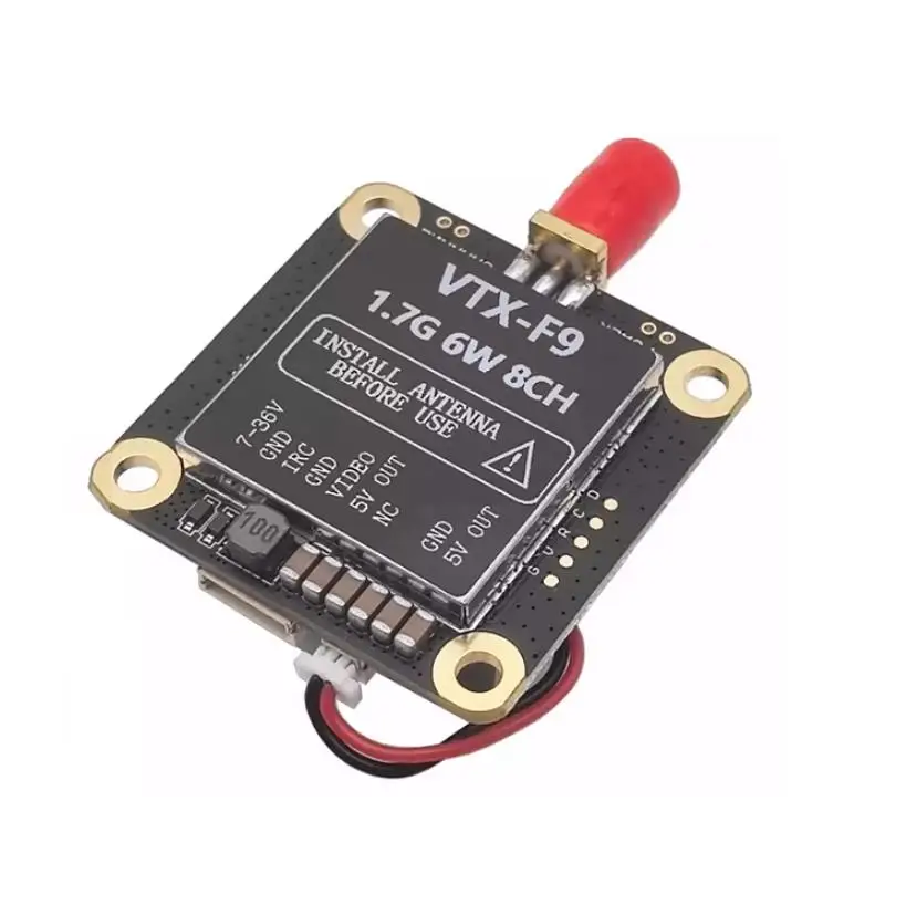 Skyzone VTX 1.7G 1.6W FPV transmetteur vidéo analogique 1.7G 1.6W VRX 8CH Module récepteur PAL/NTSC pour lunettes de Drone Fatshark FPV DJI