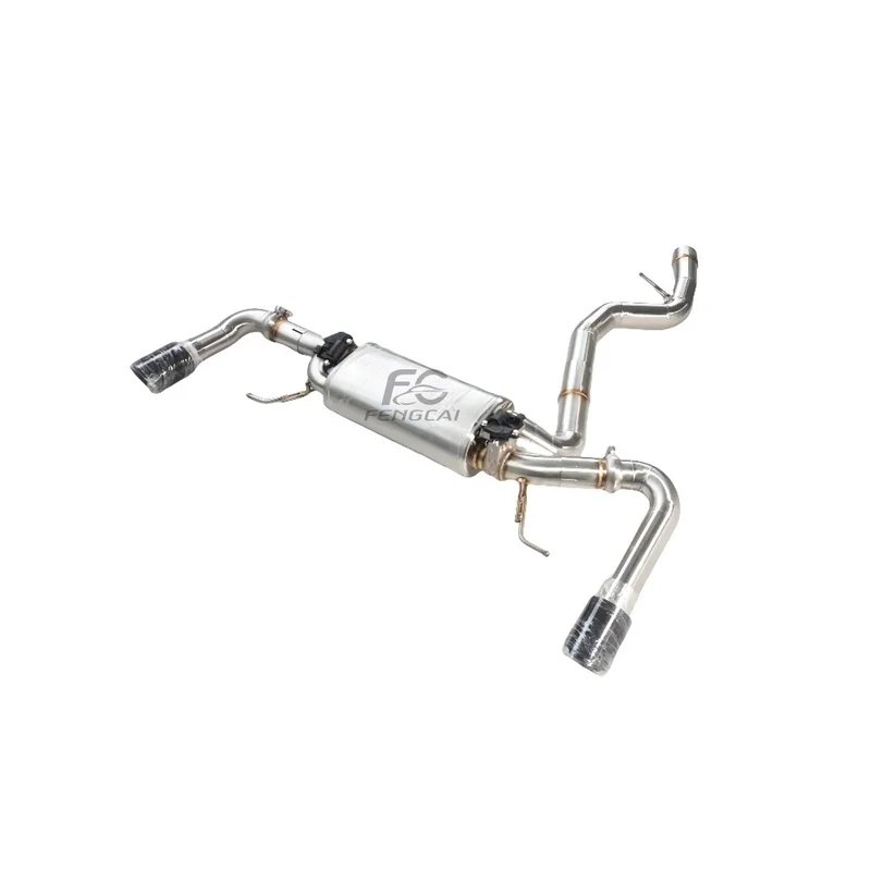 Stainless Steel System Back Exhaust Pipe 225i G42 B48 2.0T 2020-2024 with-controlled Two Black Tips