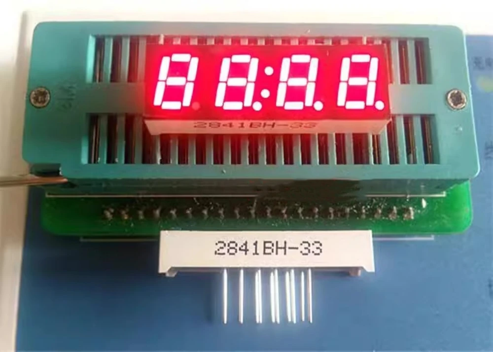 10PCS LED Digital Tube 0.28 Inch 4-Digit With Clock 2841AS/BH Common Cathode 2841BS/AH Common Anode High Brightness Red 12 Pin