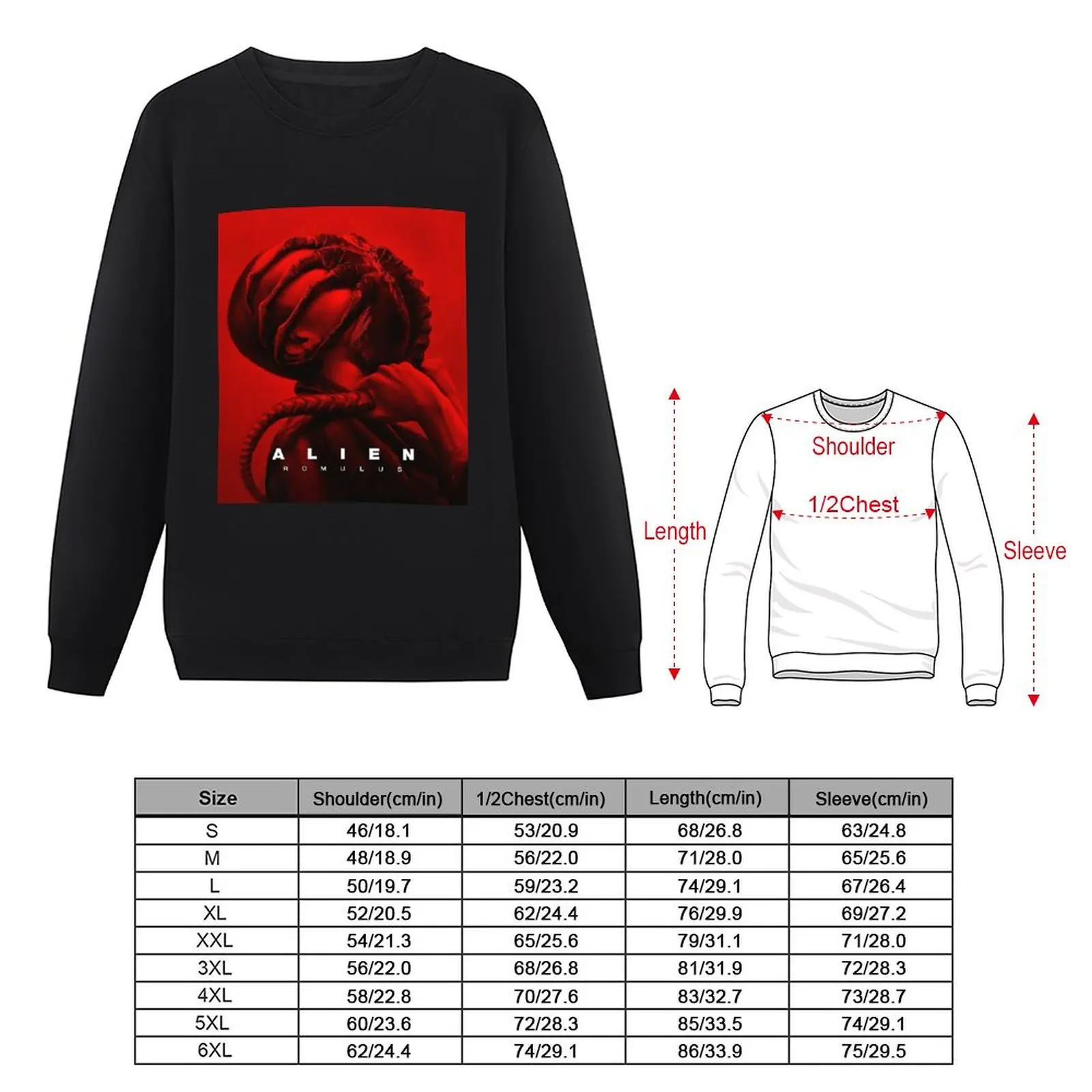 Alien Romulus Sweatshirt men's coat korean style clothes men's sweat-shirt hooded sweatshirt for men