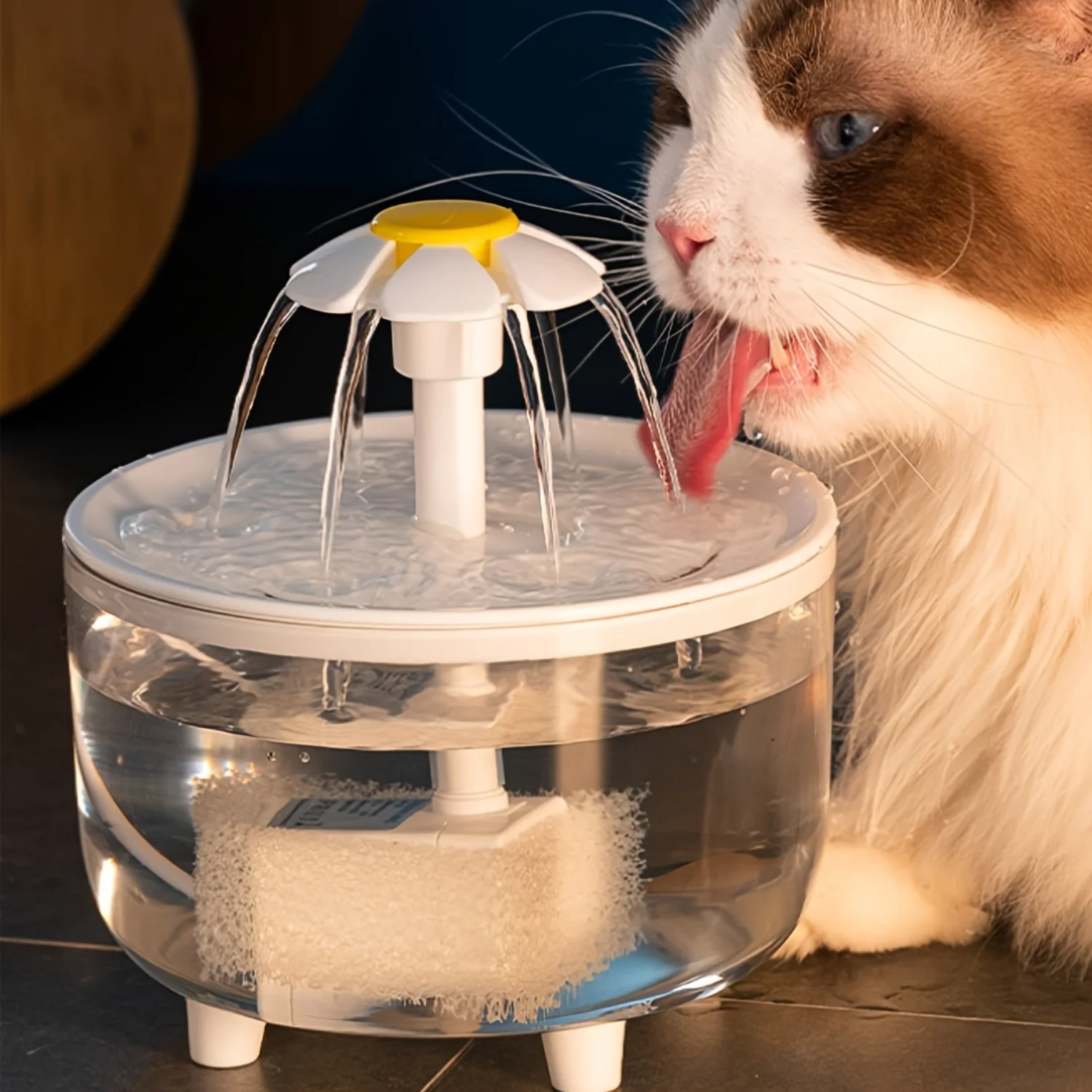 Transparent Pet Water Fountain, Automatic Cat Water Dispenser, USB Power Circulation Fountain for Indoor Cats Cat bowl Cat toy