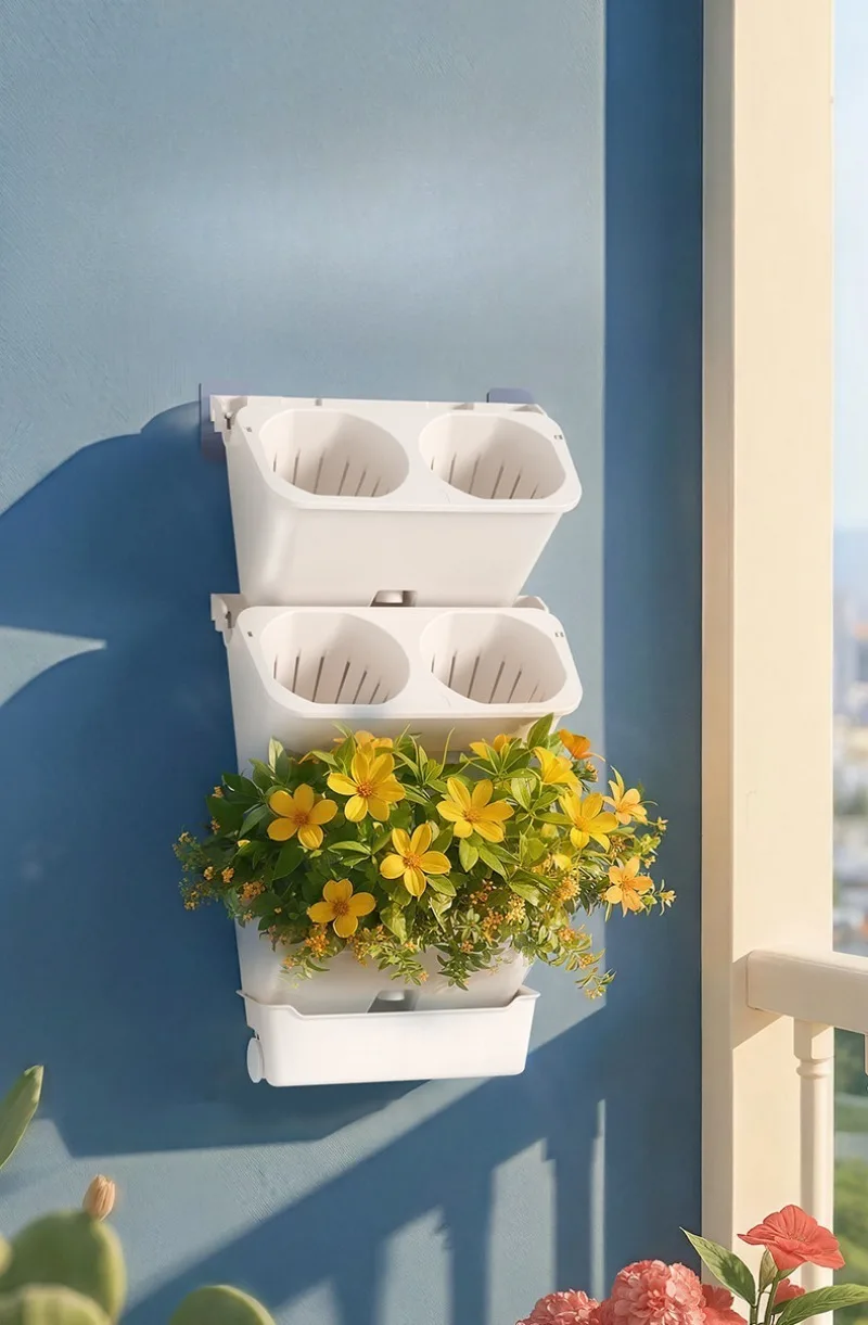 Wall-mounted Wall Flower Pot Wall-mounted Three-dimensional Pot Honeycomb Plant Wall Planting Box Set Pot
