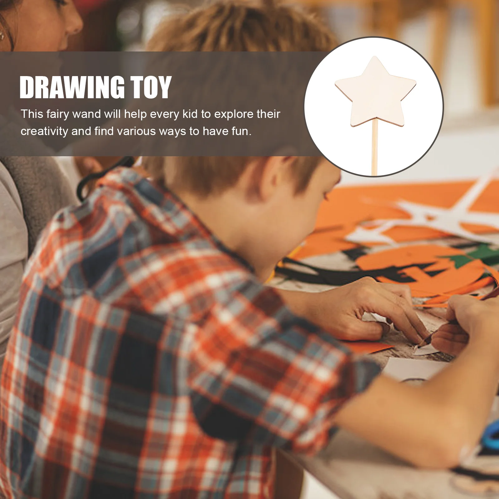 8Pcs Fairy Wand DIY Kids Wooden Star Sticks Handmade Painting Craft Creative Activity Set for Children Art Fun