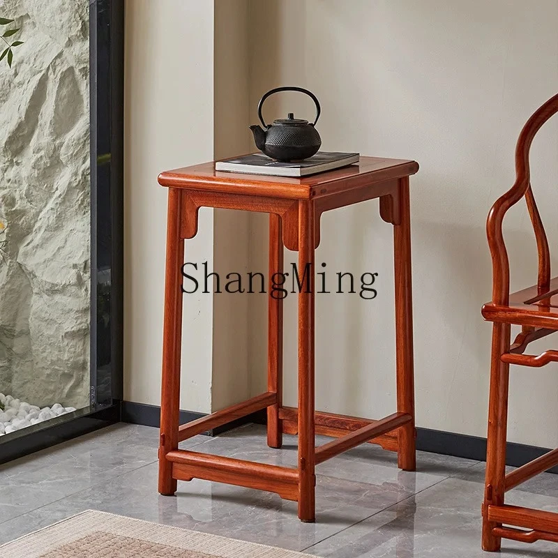 FG multi-functional sofa tea table edge corner table mahogany small coffee table