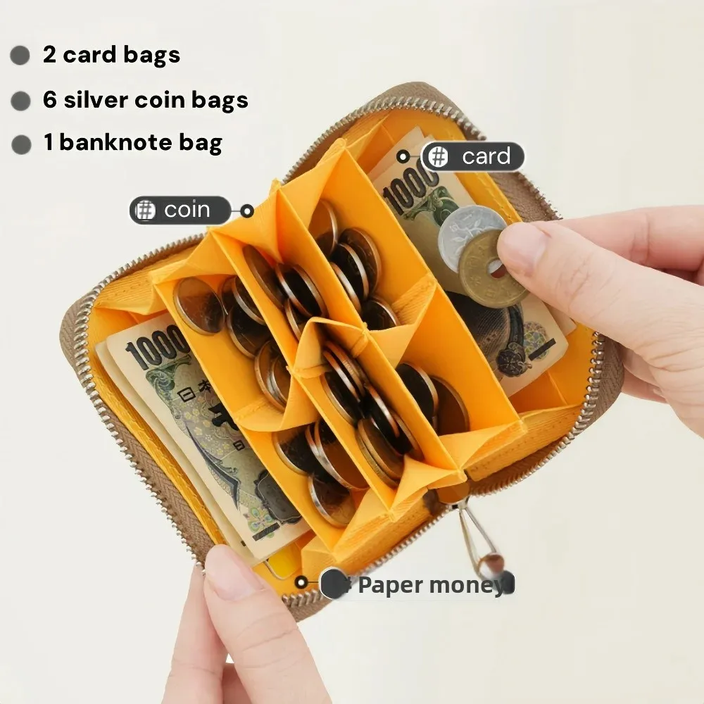 محفظة بطاقات جلدية للنساء، مشبك حامل المال، فتحة بطاقات متعددة، محفظة صغيرة للعملات المعدنية للرجال، حقيبة نسائية صغيرة مستطيلة
