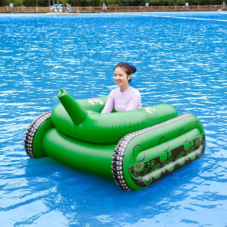 ODM OEM PVC Swimming pool inflatable Tank pool float for adults floatie inflatable rider on Water gun game toy beach floats